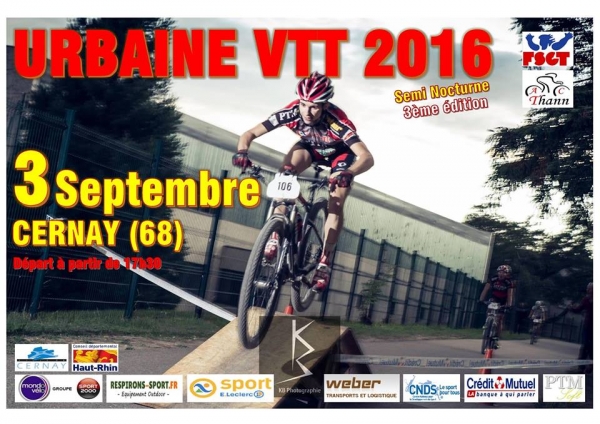 Compétition - L&#039;Urbaine VTT 2016 samedi 3 septembre Cernay