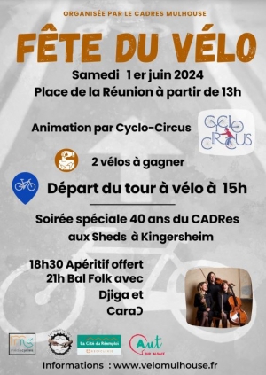 Fête du vélo à l&#039;occasion des 40 ans du CADRes Mulhouse