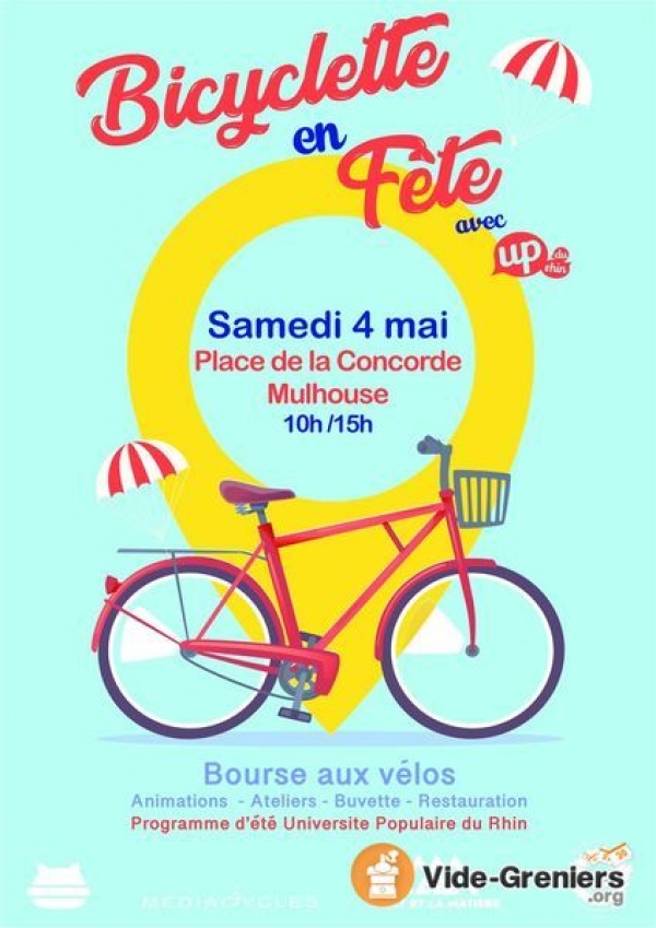 Bicyclette en fête samedi 4 mai à Mulhouse