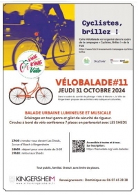 Vélo balade &quot;Cyclistes brillez !&quot; à Kingersheim