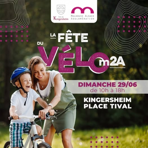 Fête du vélo m2A  29 juin Espace Tival de  Kingersheim