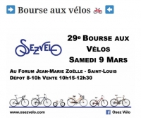 Bourse aux vélos  &quot;Osez le vélo&quot; 9 mars à Saint-Louis