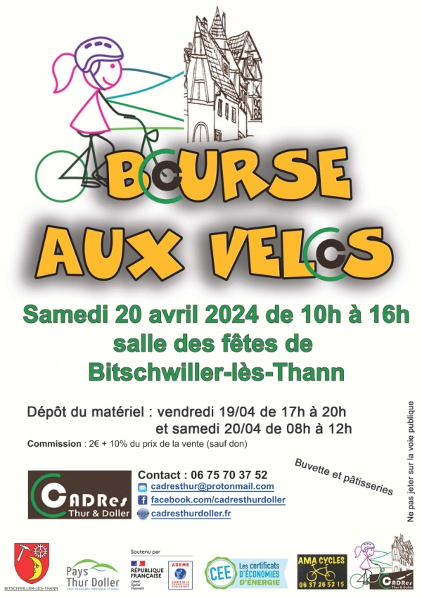 Bourse vélo du Cadre Thur Doller le 20 avril