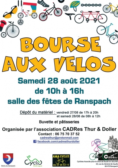 Agenda des sorties - Bourse vélos samedi 28 août